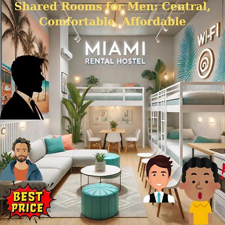 203 Miami Shared Rooms For Men Central Comfortable, Affordable Exterior foto