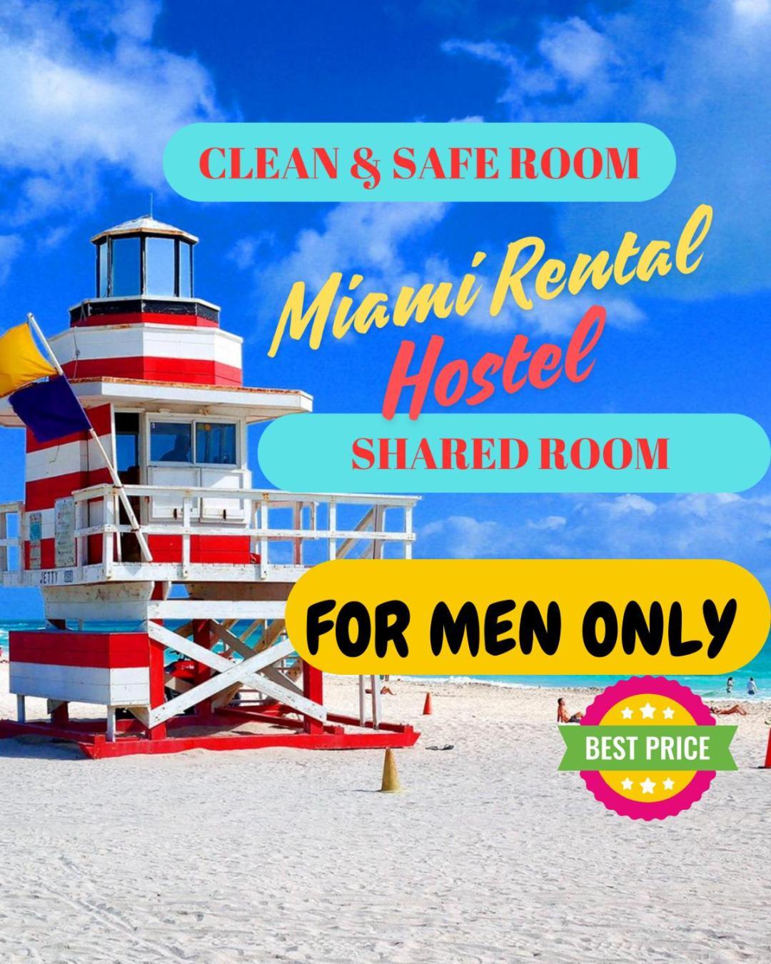 203 Miami Shared Rooms For Men Central Comfortable, Affordable Exterior foto